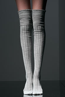 Max Mara Lamina Wool Over The Knee Socks